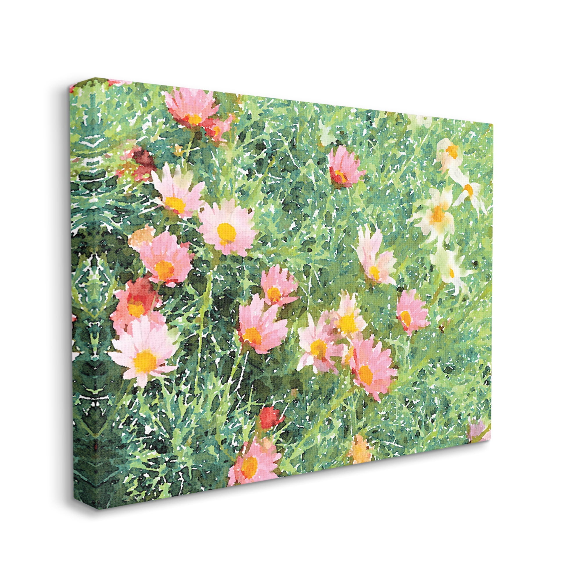 Stupell Industries Impressionistic Pink Carnations In Green Field, 30 x 40, Designed by Emily Navas