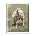 thumbnail image 1 of Stupell Industries Impressionistic Spring Sheep Grazing Grassy Farm Field Graphic Art White Framed Art Print Wall Art, 11x14, by Emma Caroline, 1 of 6