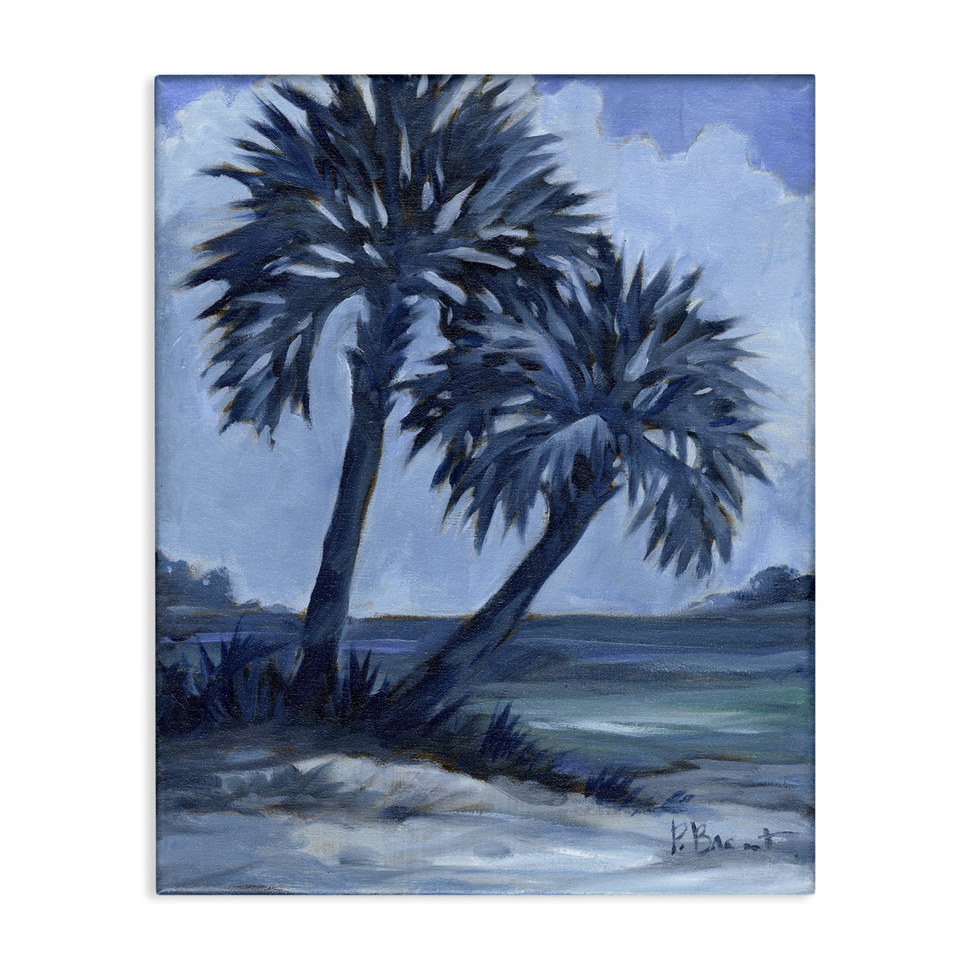 Stupell Industries Impressions Of Palms Landscape & Nature Painting Wrapped Canvas Art Print Wall Art, 30 x 40