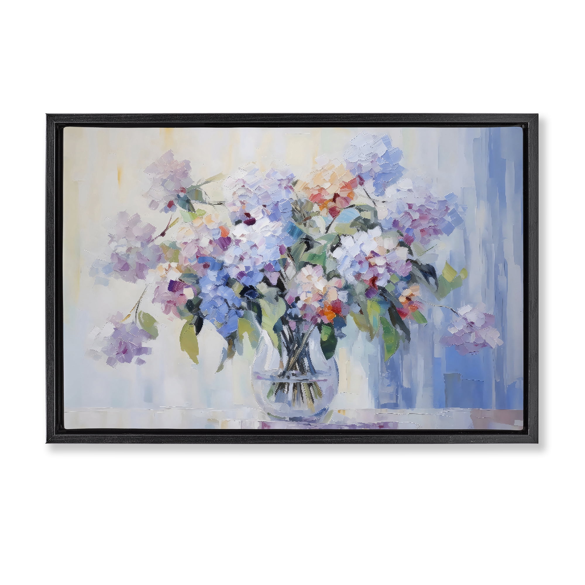 Stupell Industries In Full Bloom Bouquet Black Framed Floater Canvas Wall Art, design by Creative Studio