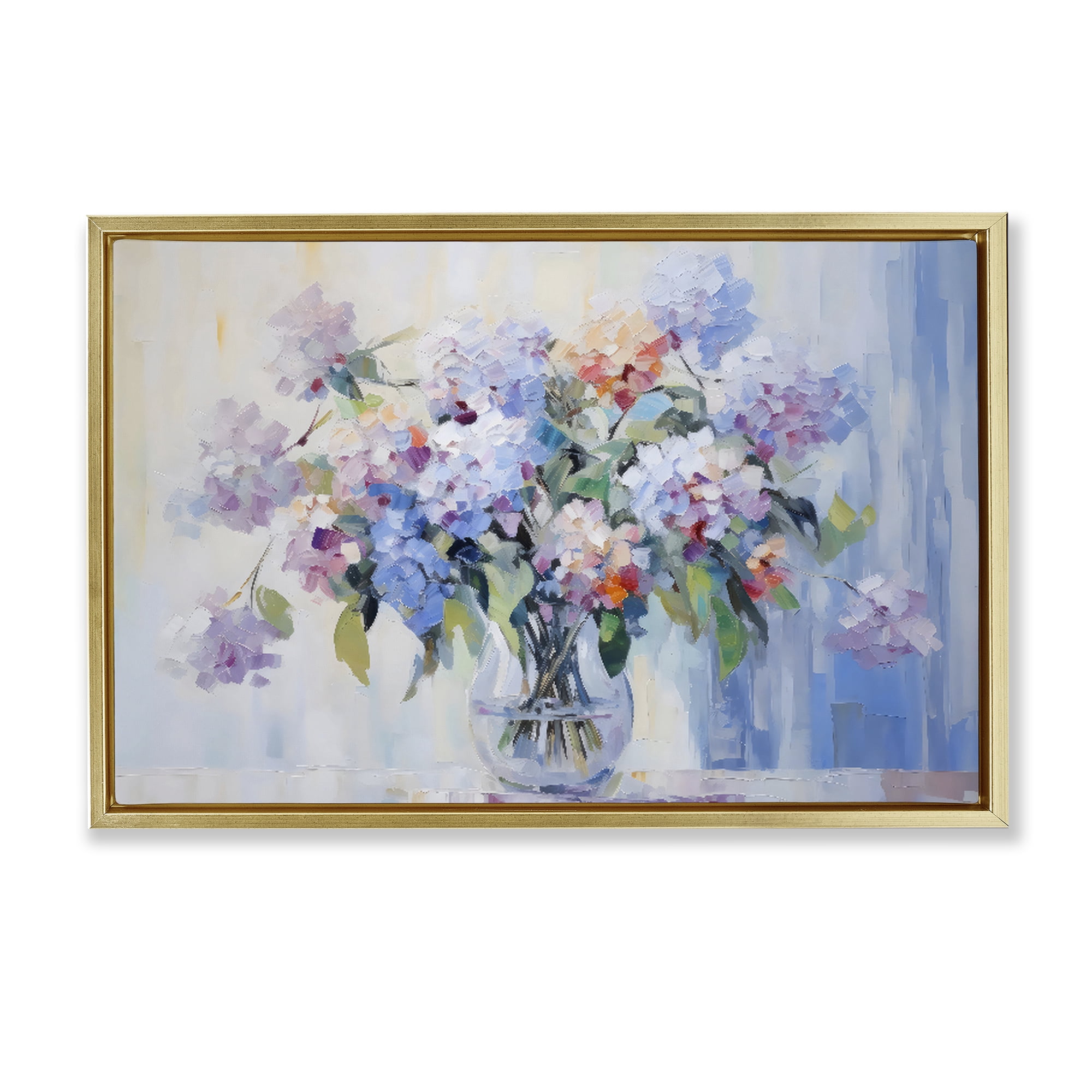 Stupell Industries In Full Bloom Bouquet Gold Framed Floater Canvas Wall Art, design by Creative Studio
