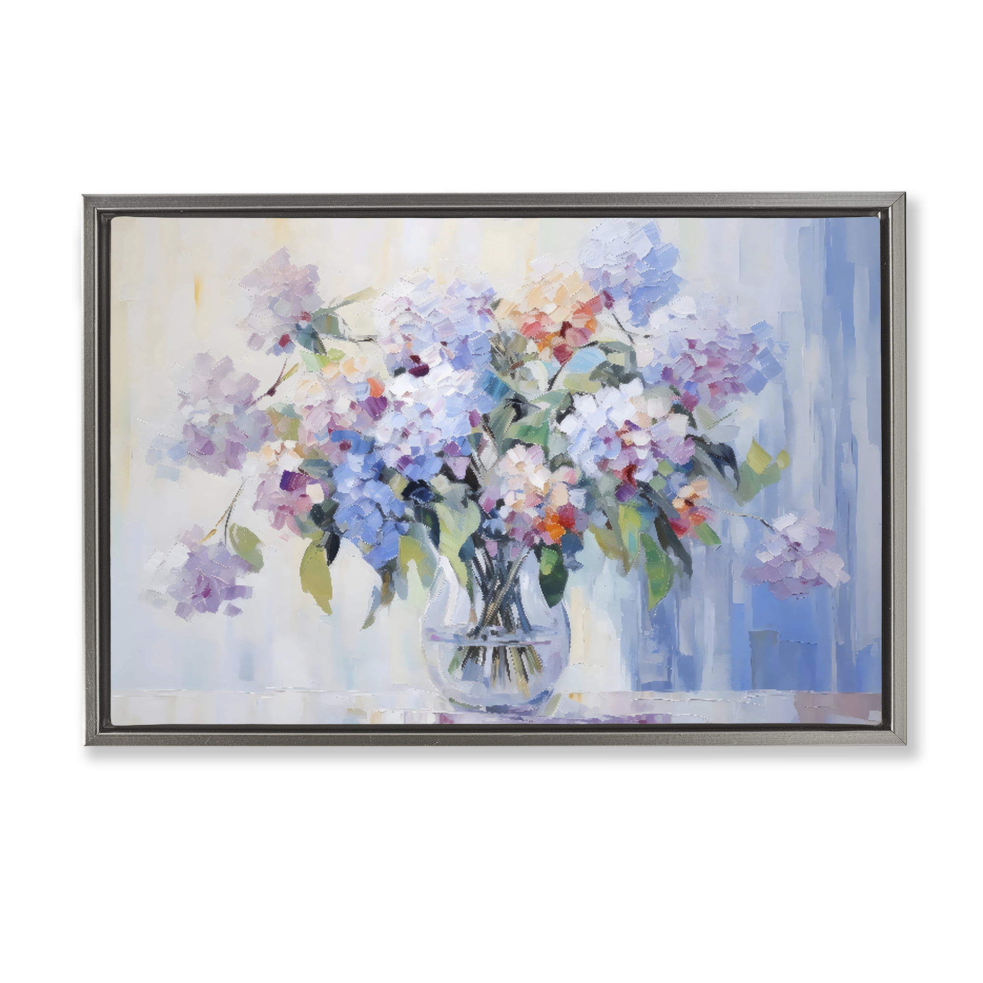 Stupell Industries In Full Bloom Bouquet Gray Framed Floater Canvas Wall Art, design by Creative Studio