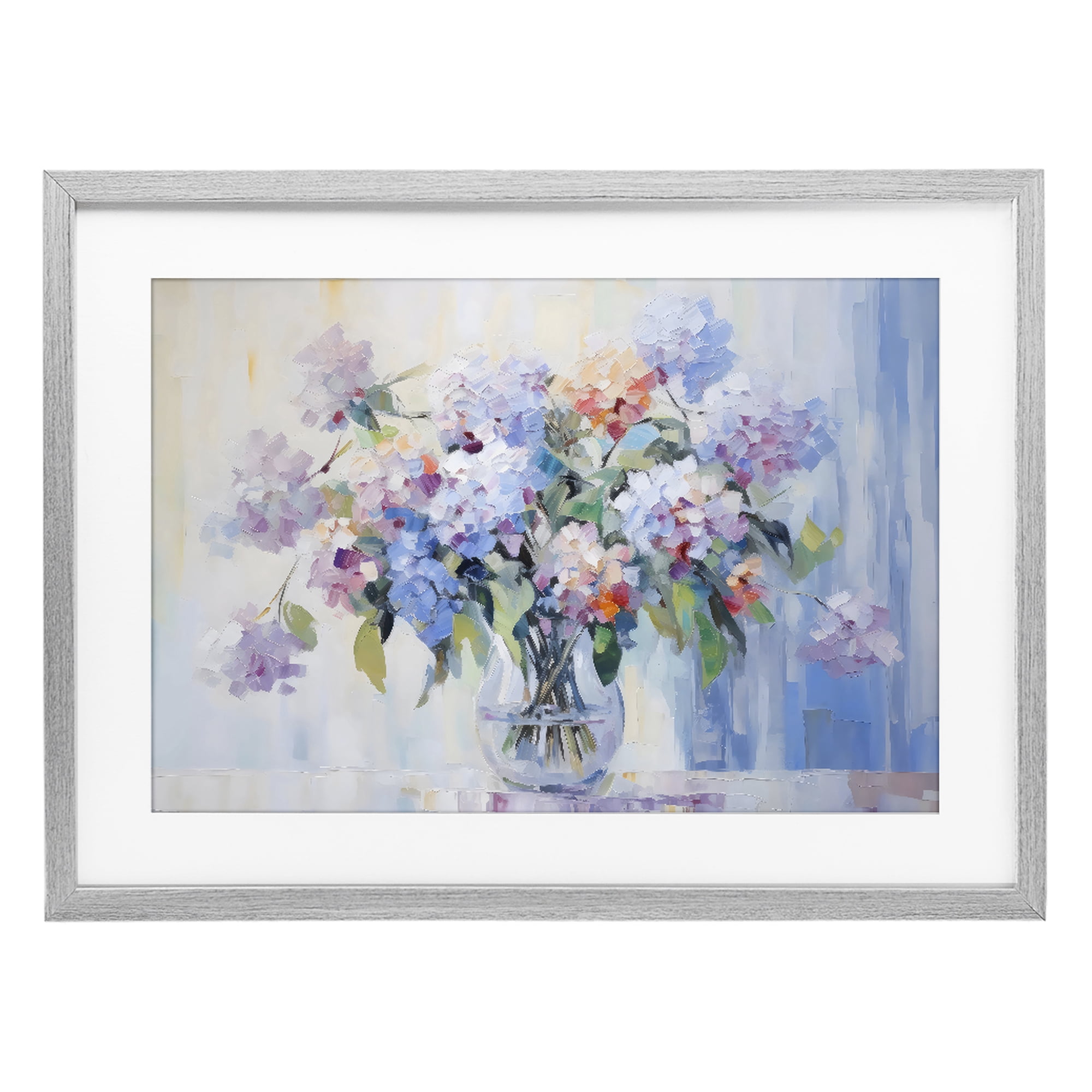 Stupell Industries In Full Bloom Bouquet Gray Framed Print Under Glass, design by Creative Studio