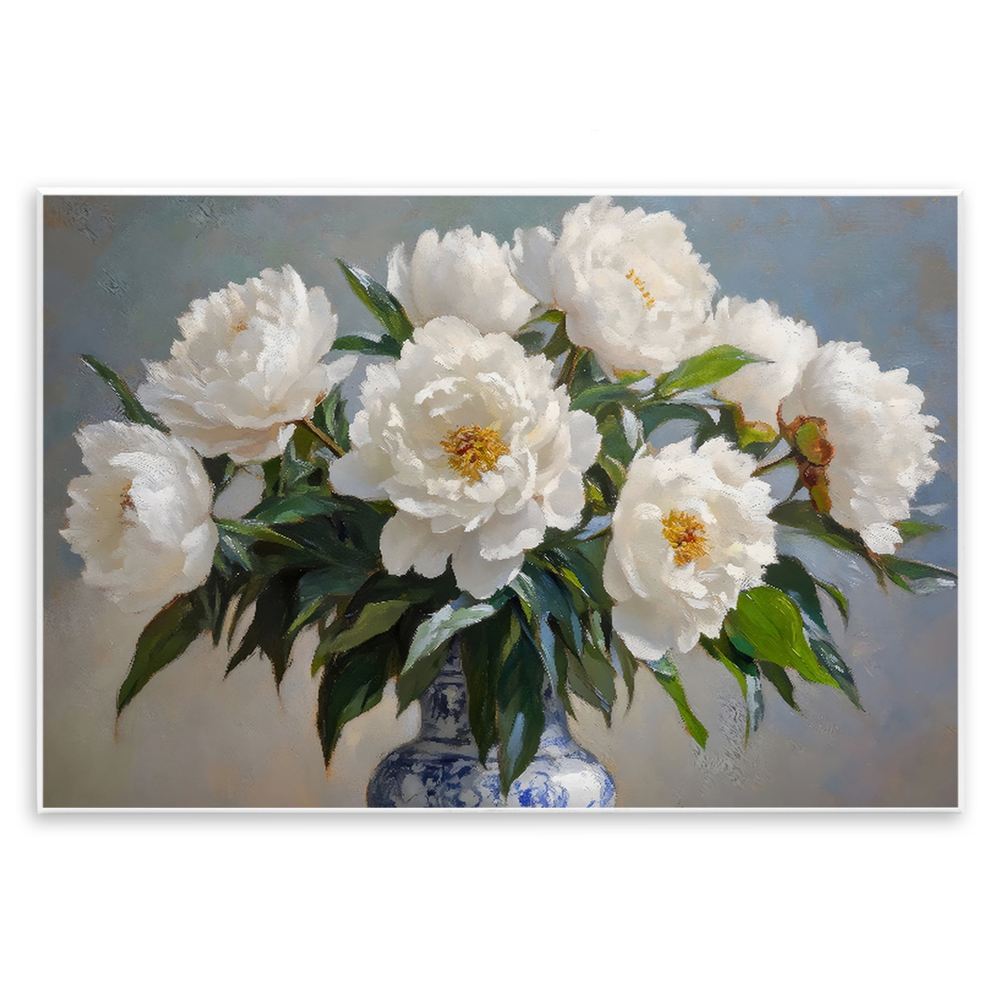 Stupell Industries In Full Bloom White Peonies Wall Plaque Art, design by Petal Prints Design