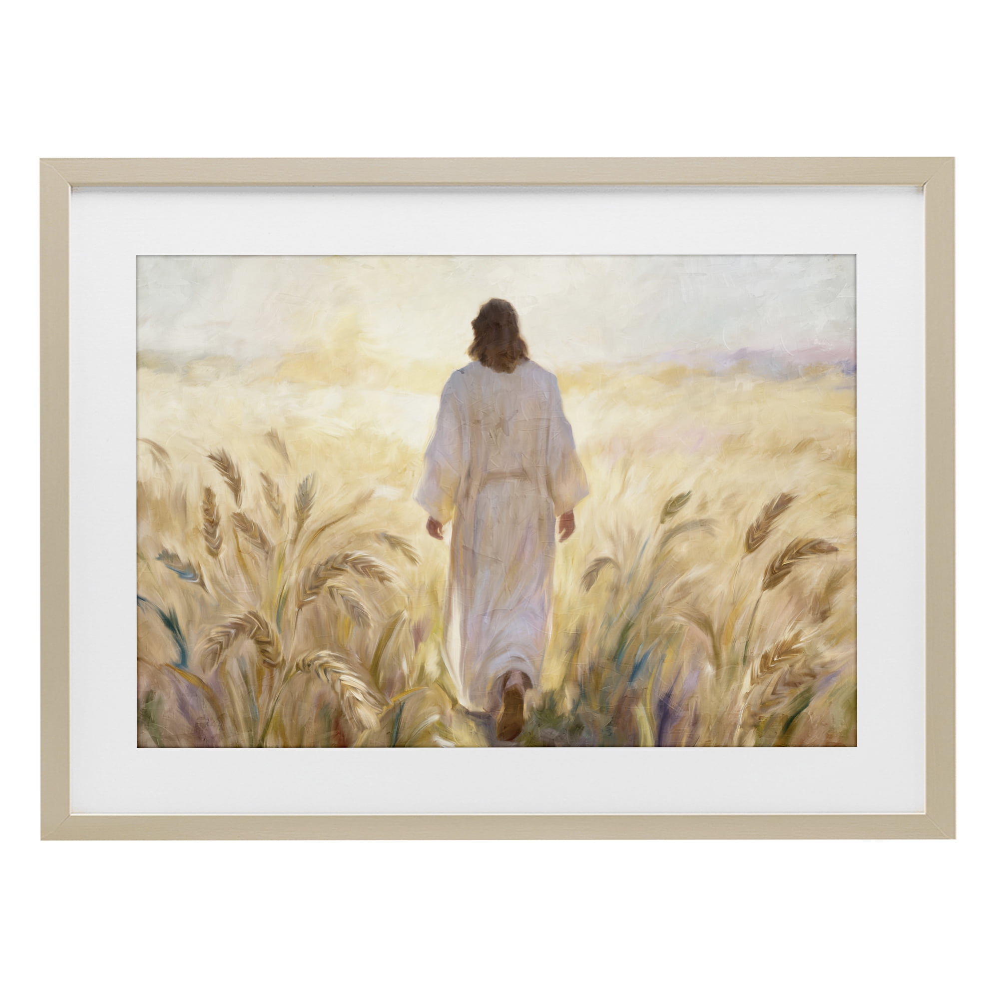Stupell Industries In His Steps Walking Faithfully Birch Framed Print Under Glass, design by Kim Allen
