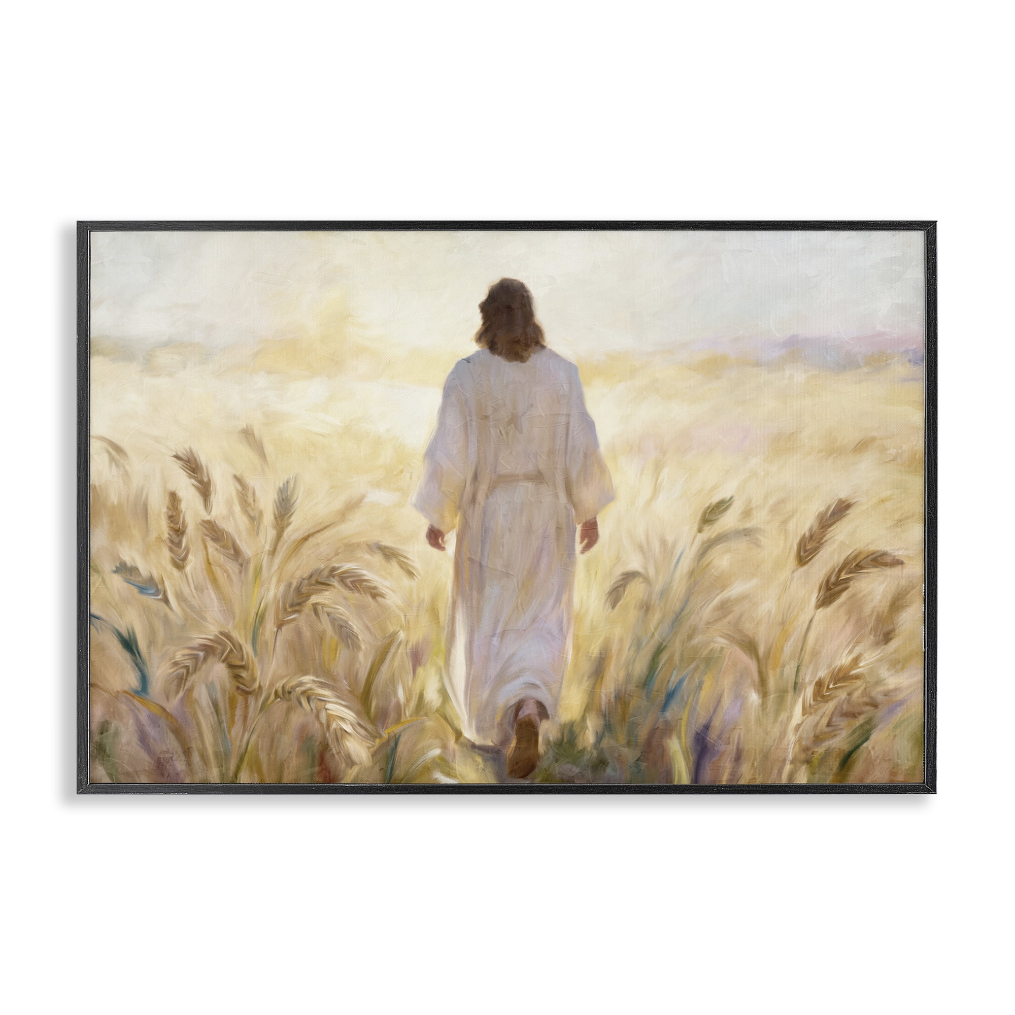 Stupell Industries In His Steps Walking Faithfully Black Framed Giclee Art, design by Kim Allen