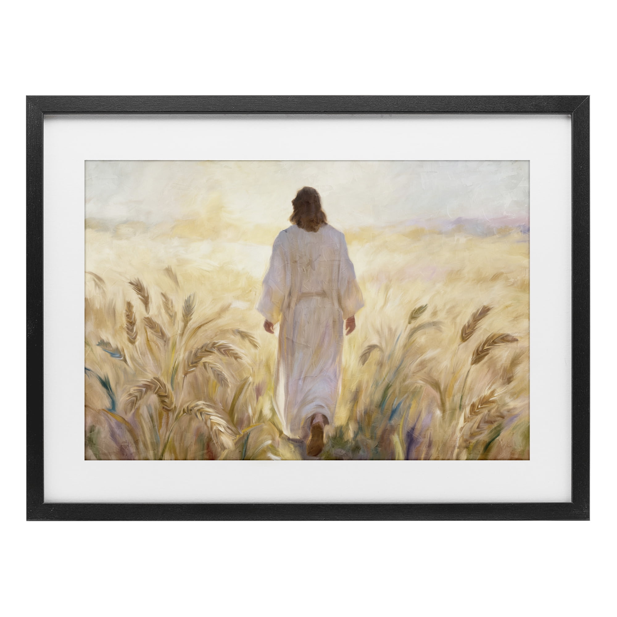 Stupell Industries In His Steps Walking Faithfully Black Framed Print Under Glass, design by Kim Allen