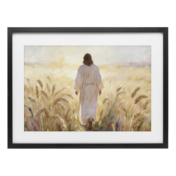 Stupell Industries Victorian In His Steps Walking Faithfully Black Framed Print Under Glass, 20 x 14, by Kim Allen