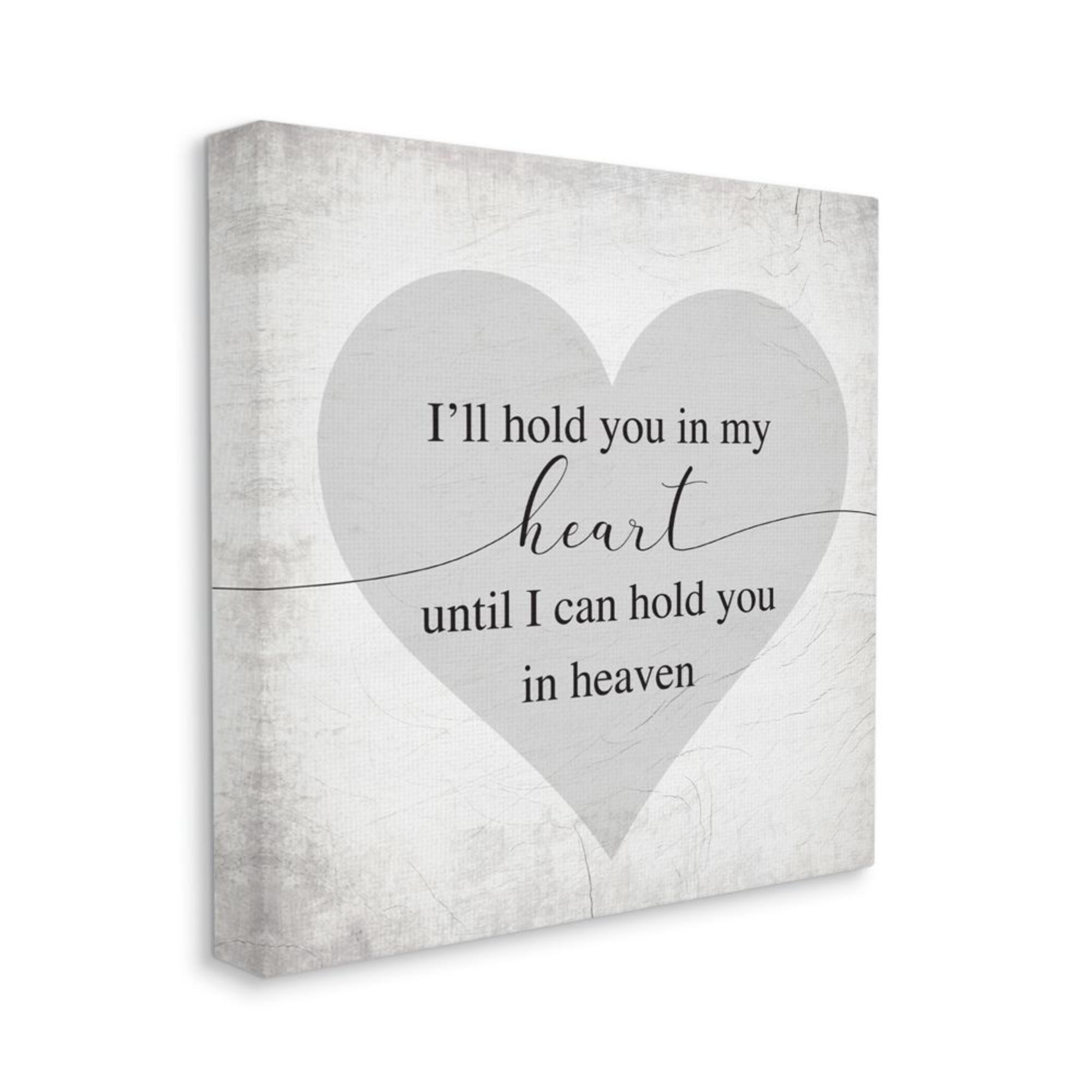 Stupell Industries In My Heart Until Heaven Distressed White Grey Design by Daphne Polselli, 30" x 30"