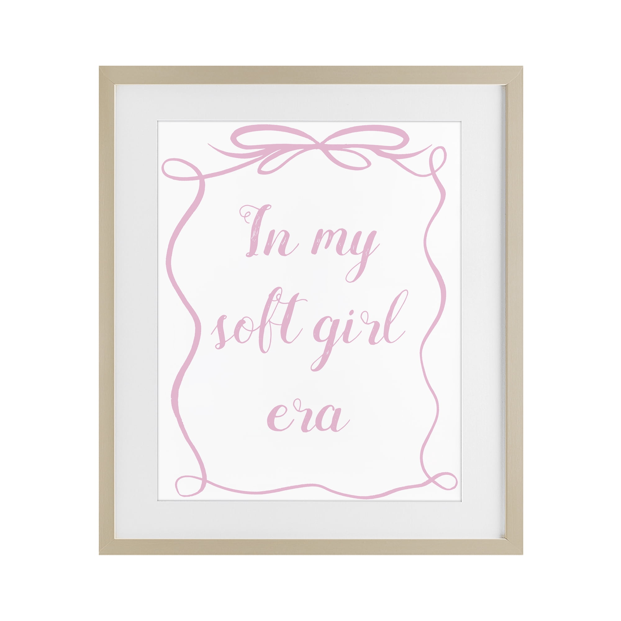 Stupell Industries In My Soft Girl Era Birch Framed Print Under Glass, design by Lucille Price