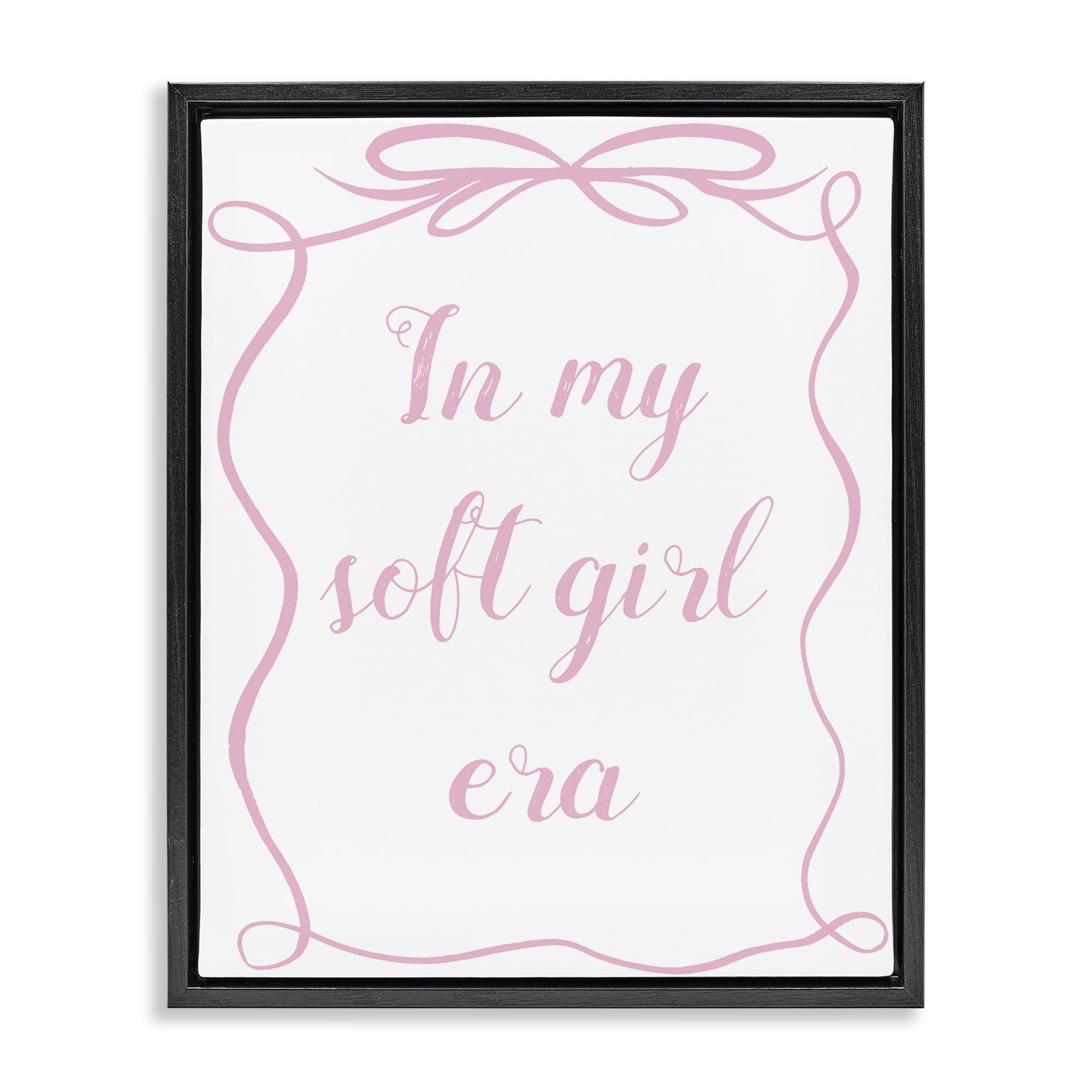 Stupell Industries In My Soft Girl Era Black Framed Floater Canvas Wall Art, design by Lucille Price