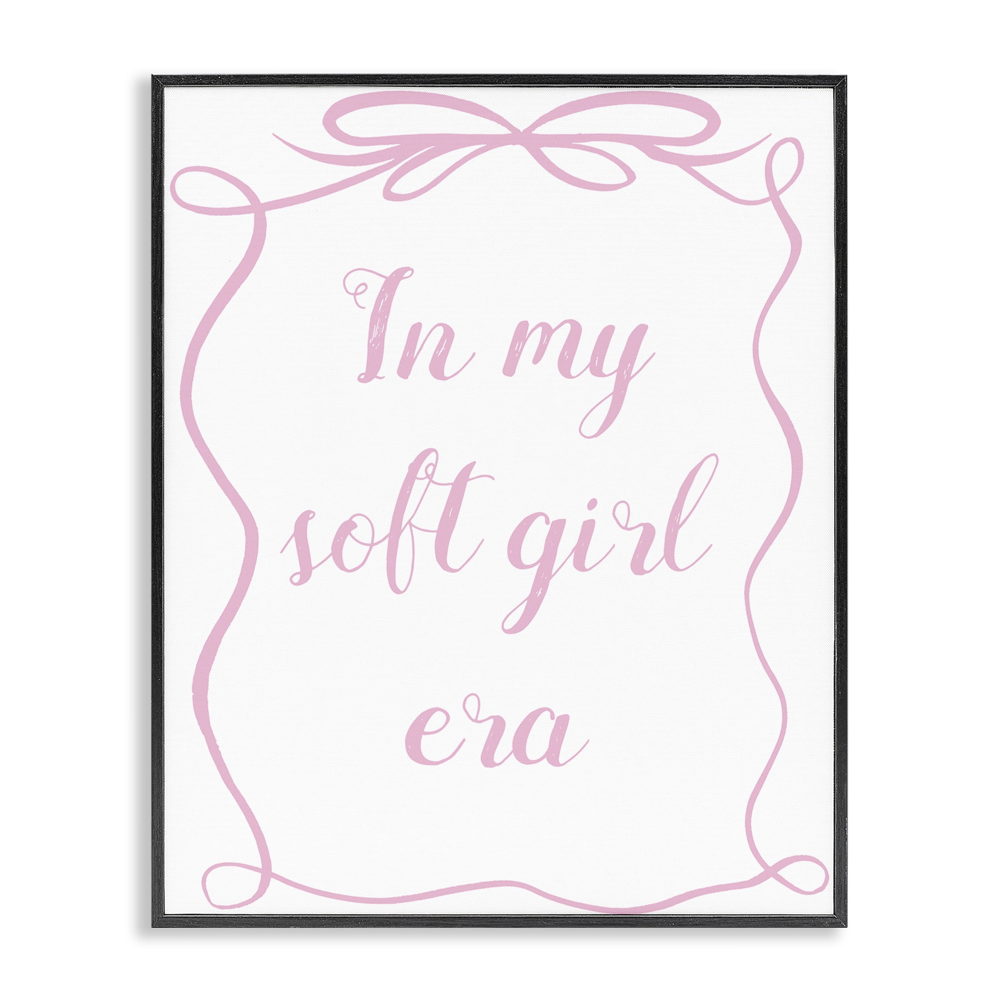 Stupell Industries In My Soft Girl Era Black Framed Giclee Art, design by Lucille Price