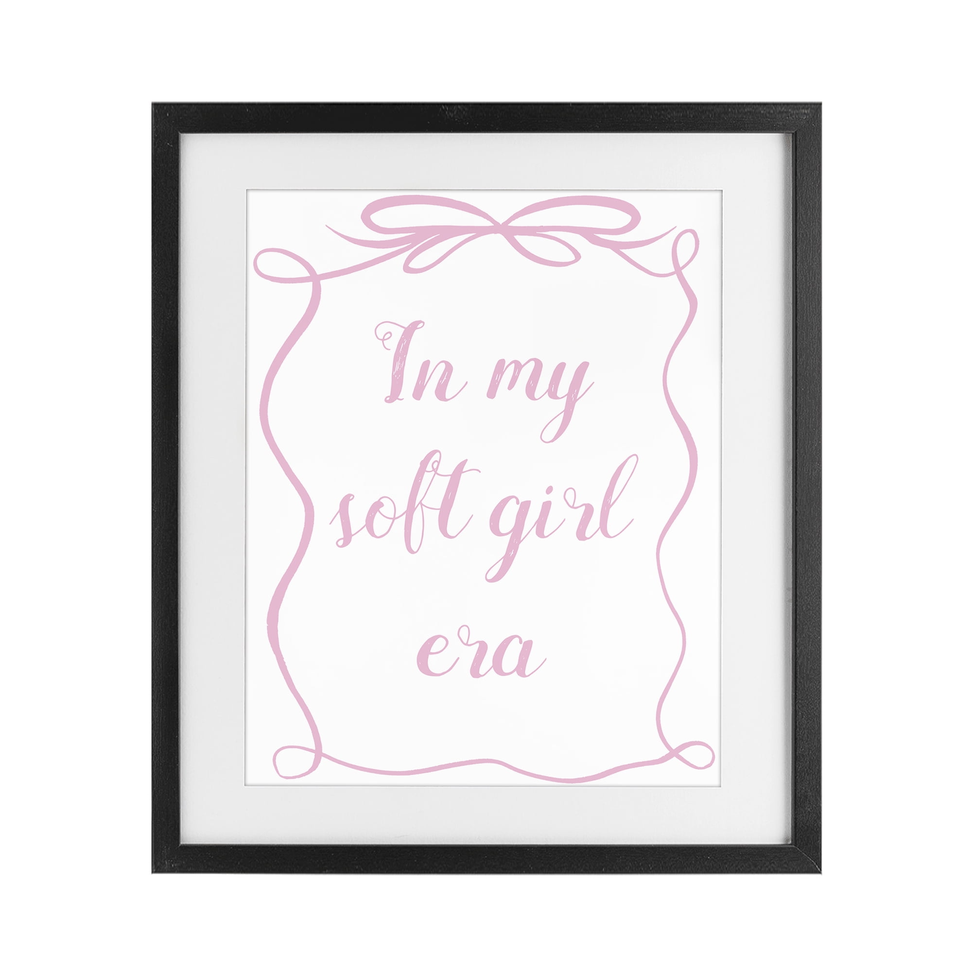 Stupell Industries In My Soft Girl Era Black Framed Print Under Glass, design by Lucille Price