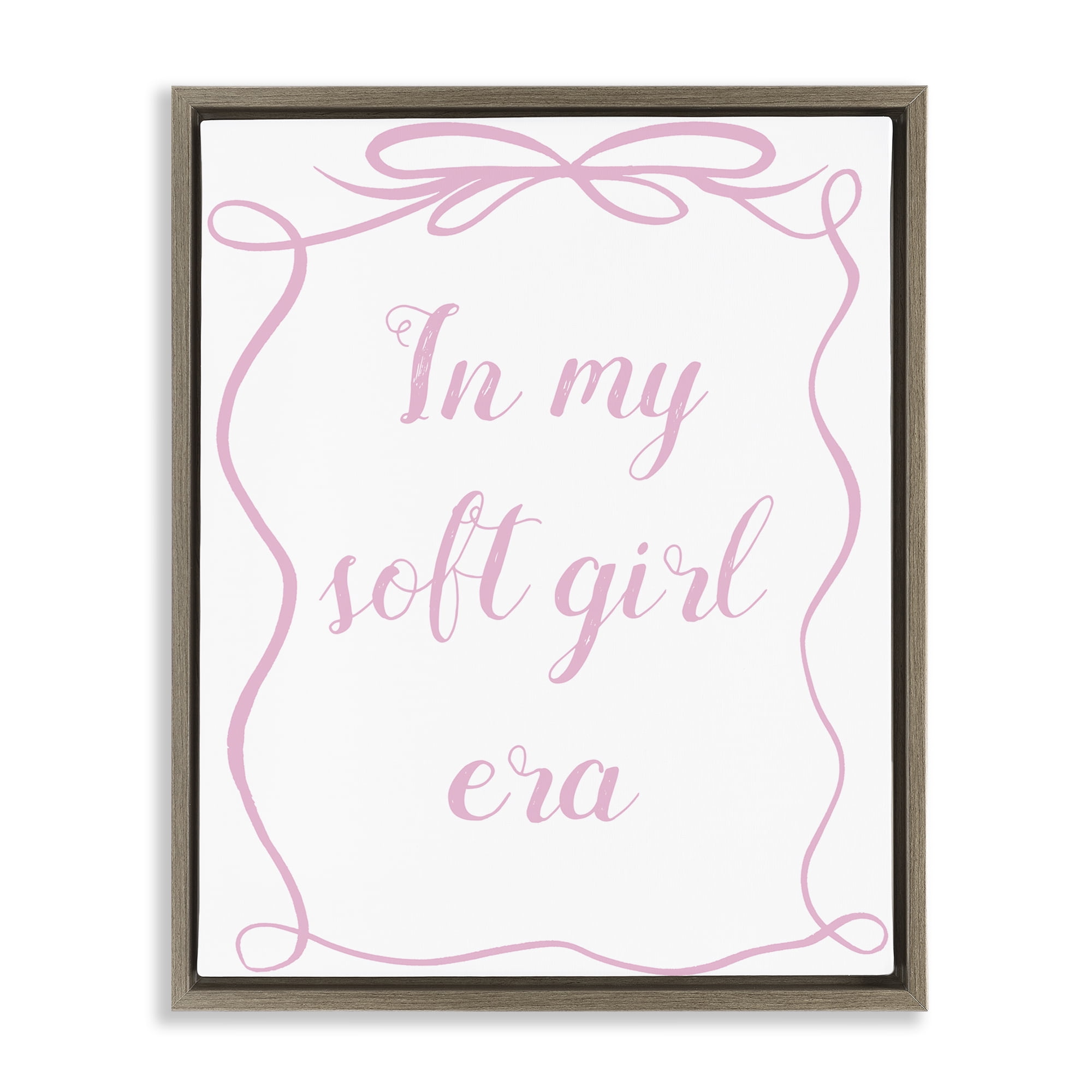 Stupell Industries In My Soft Girl Era Brown Framed Floater Canvas Wall Art, design by Lucille Price