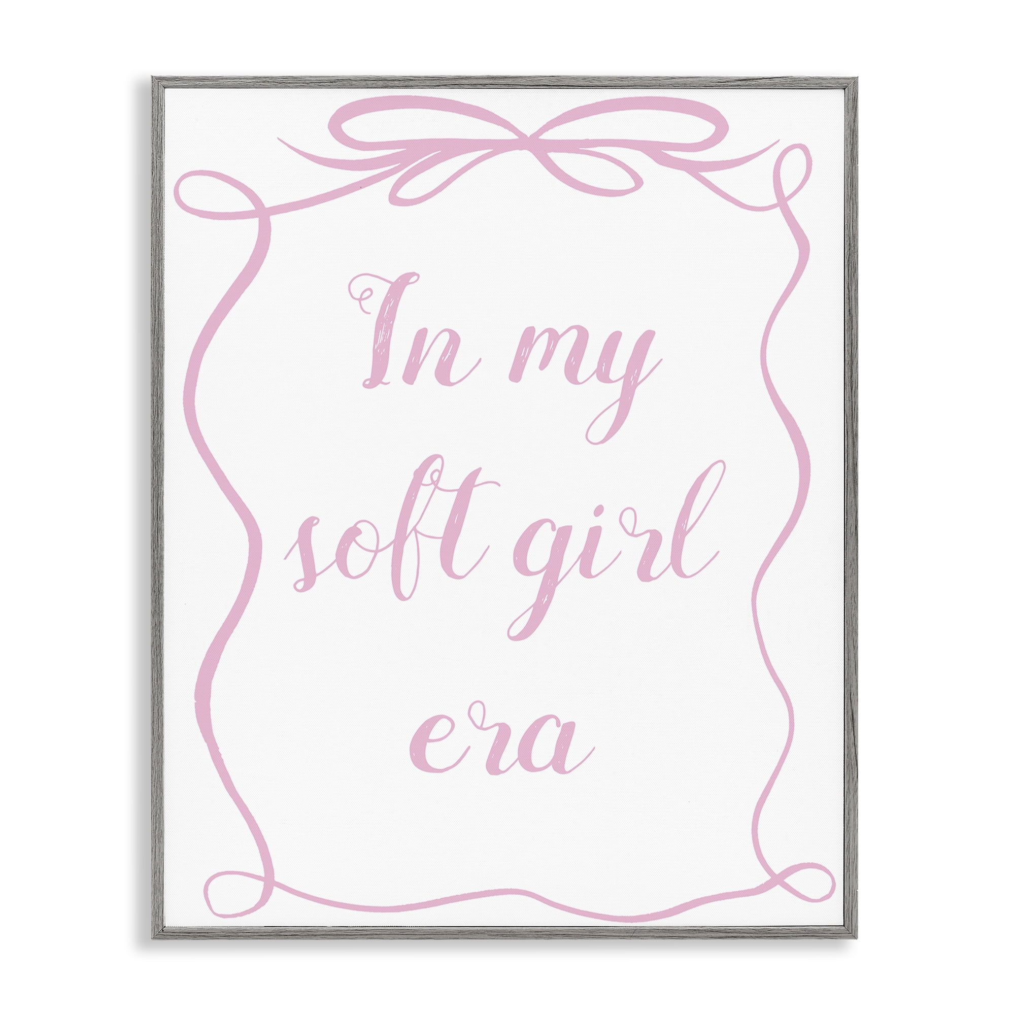 Stupell Industries In My Soft Girl Era Gray Framed Giclee Art, design by Lucille Price