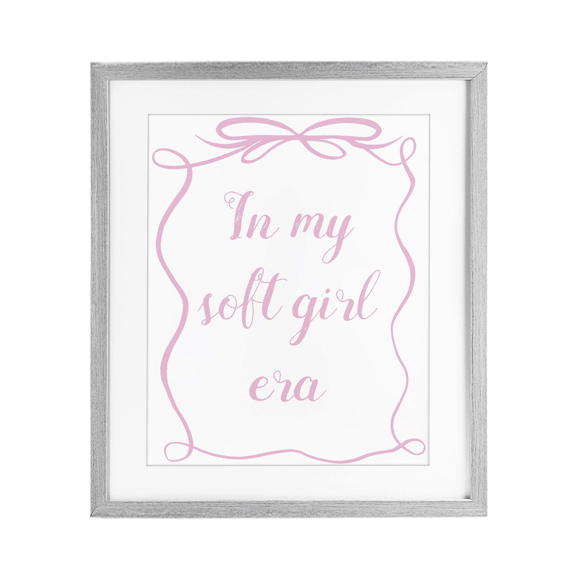 Stupell Industries In My Soft Girl Era Gray Framed Print Under Glass, design by Lucille Price