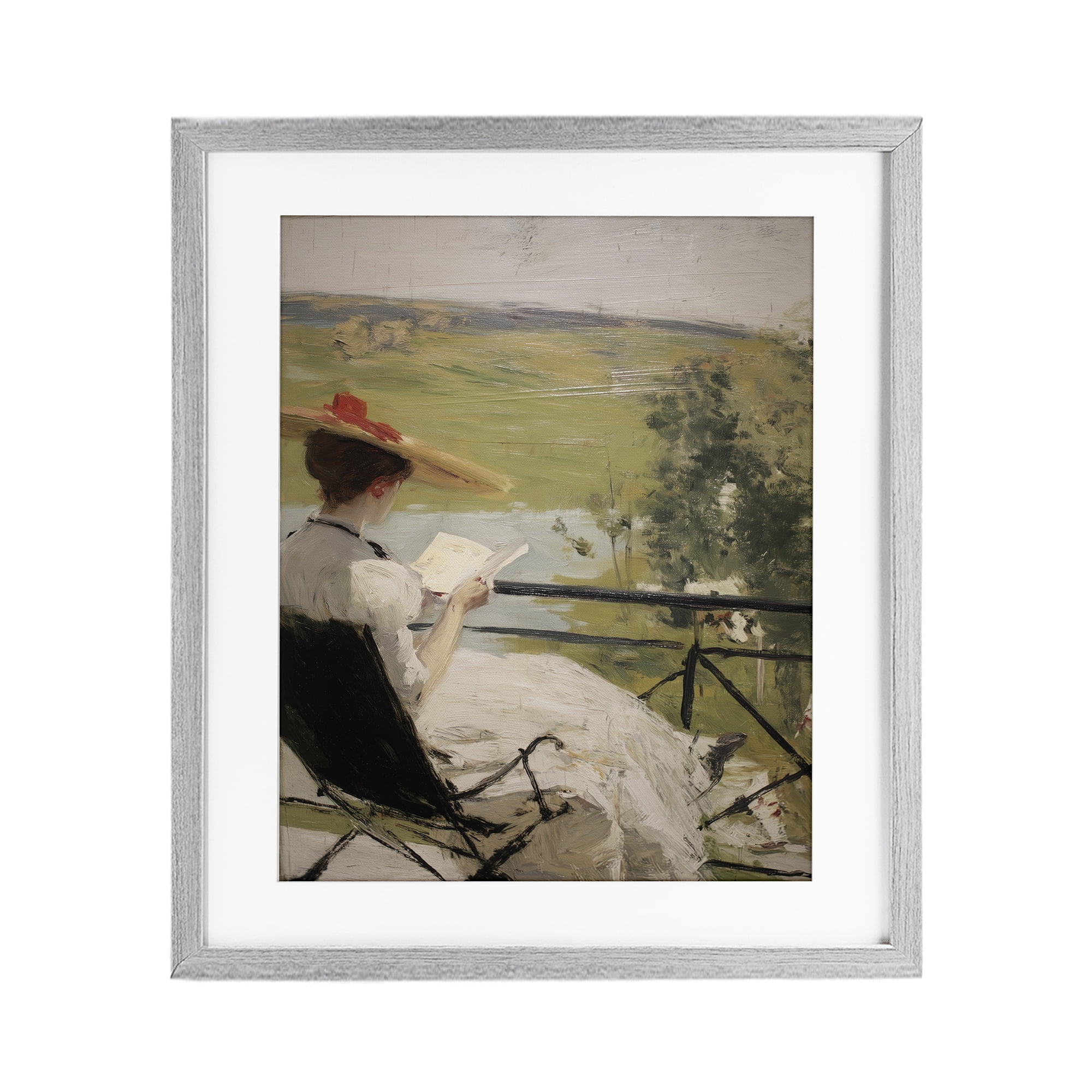 Stupell Industries In The Comfort Of Pages Gray Framed Print Under Glass, design by Svetlana Aleynikova
