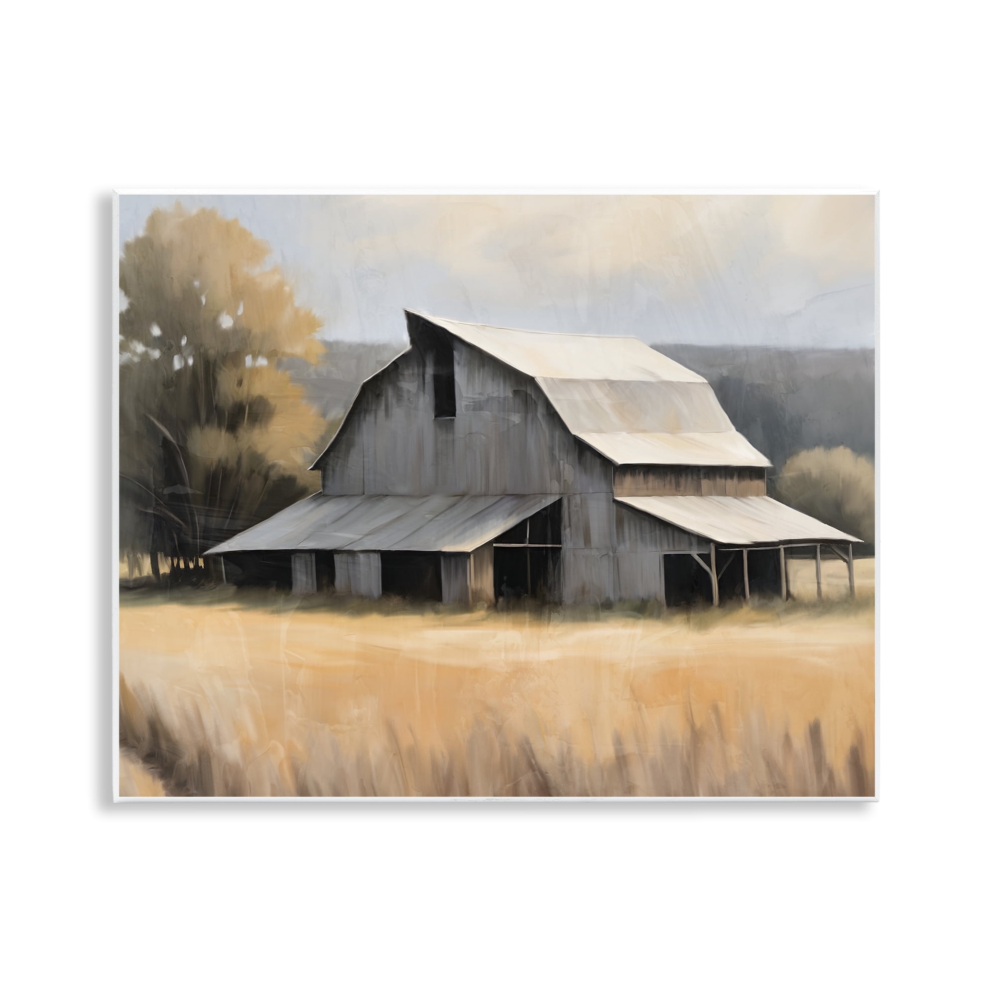 Stupell Industries In The Field Farm Structure Wall Plaque Art, design by Kim Allen