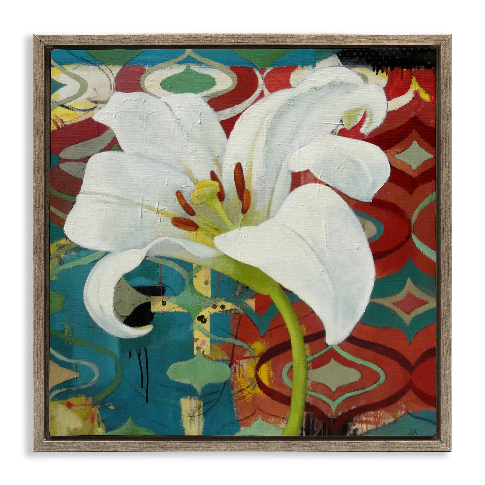 Stupell Industries In The Spotlight Lily Brown Framed Floater Canvas Wall Art, design by Pierre-Auguste Renoir