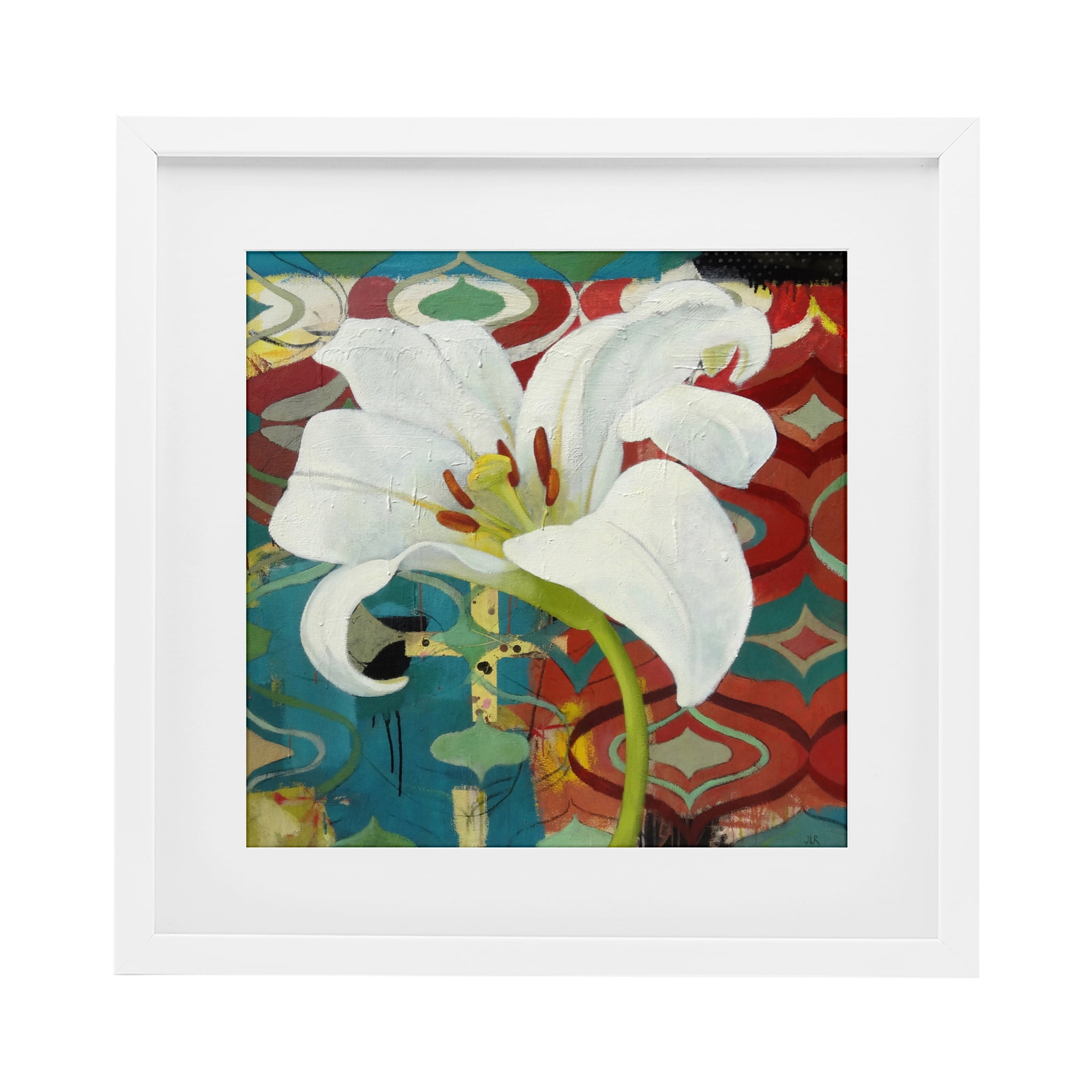 Stupell Industries In The Spotlight Lily White Framed Print Under Glass, design by Pierre-Auguste Renoir
