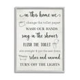 thumbnail image 1 of Stupell Industries In This Home Bathroom Rules Graphic Art Gray Framed Art Print Wall Art, Design by Natalie Carpentieri, 1 of 7