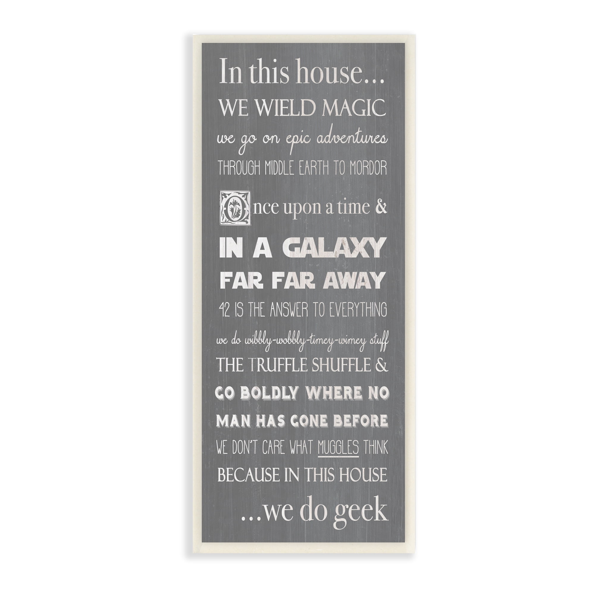 Stupell Industries In This House Phrase Family Movie Night Quotes Inspirational Painting Unframed Art Print Wall Art, 7 x 17