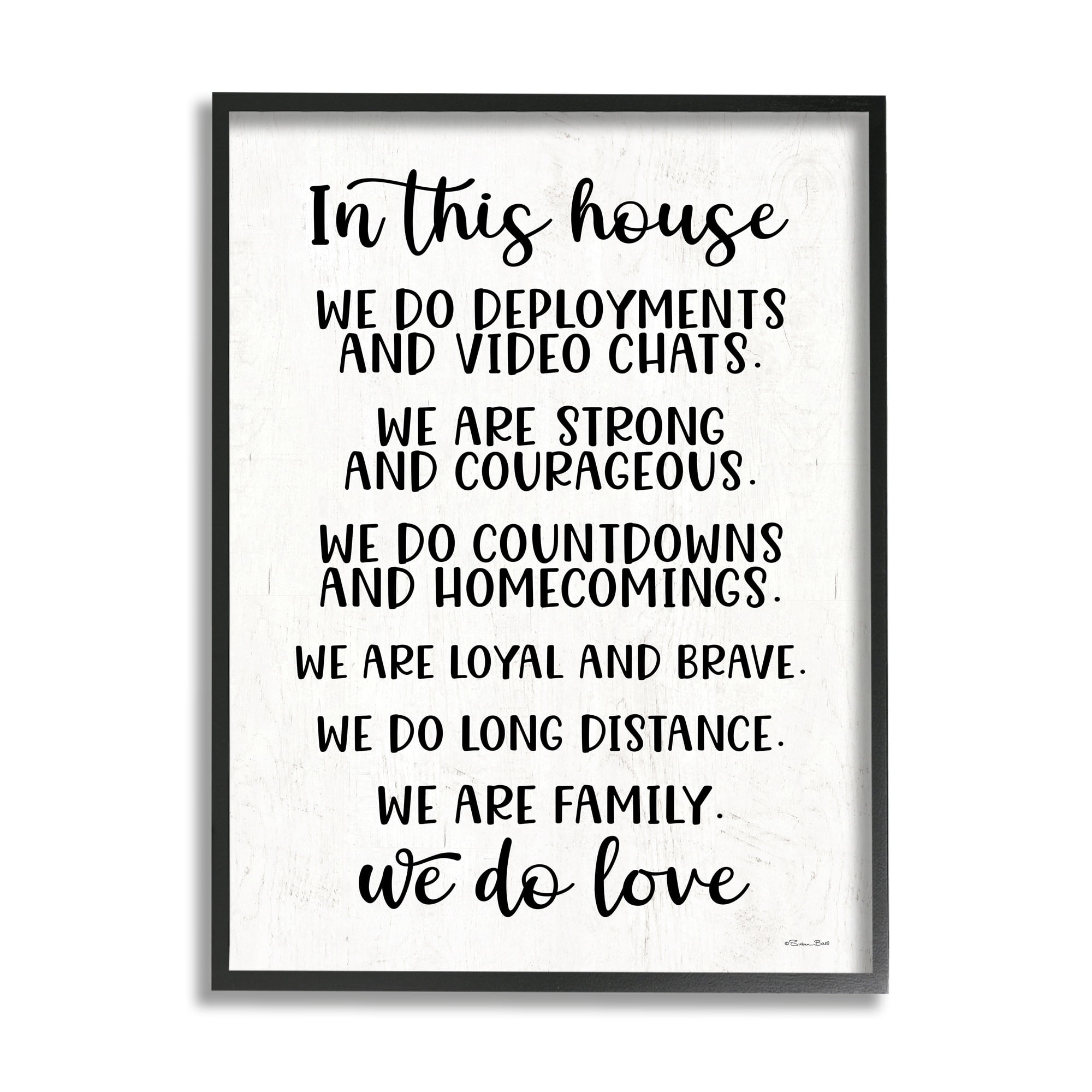 Stupell Industries In This House We Do Love Long Distance Family Sign,16 x 20, Design by Sn Ball