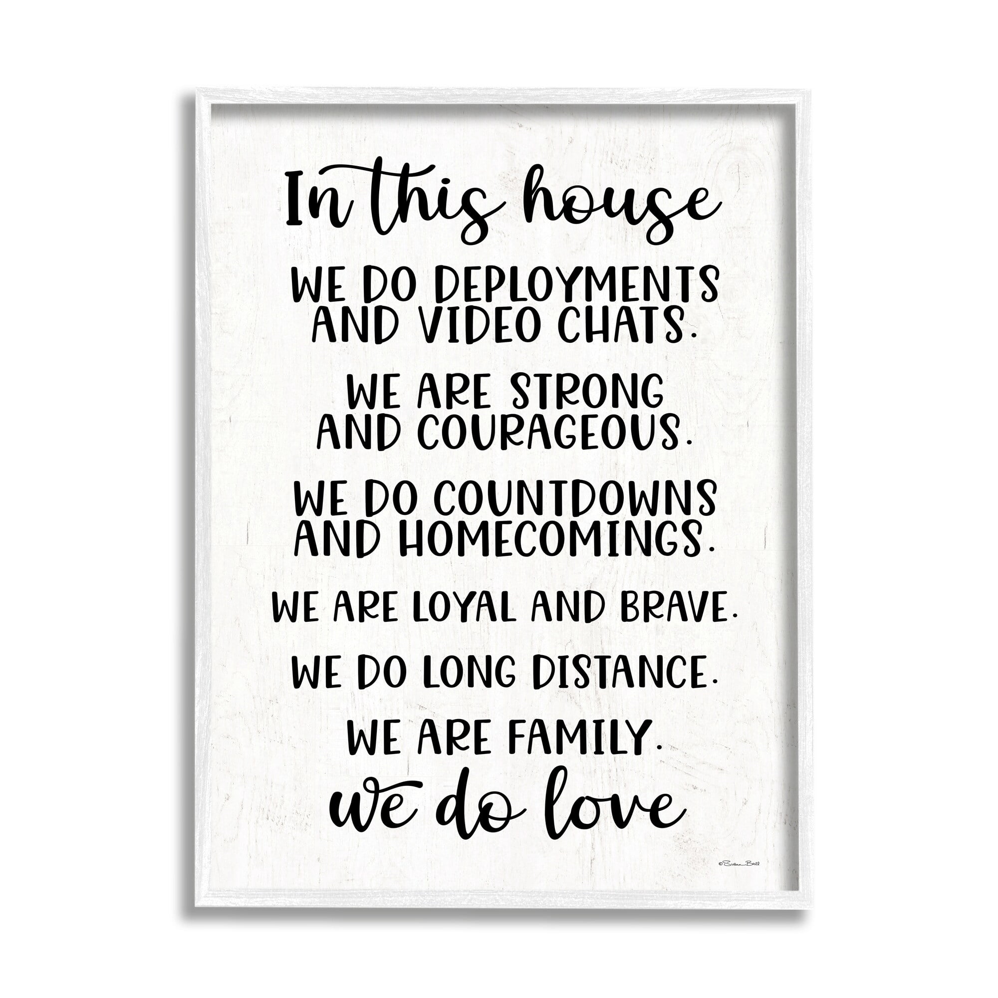 Stupell Industries In This House We Do Love Long Distance Family Sign,24 x 30, Design by Sn Ball