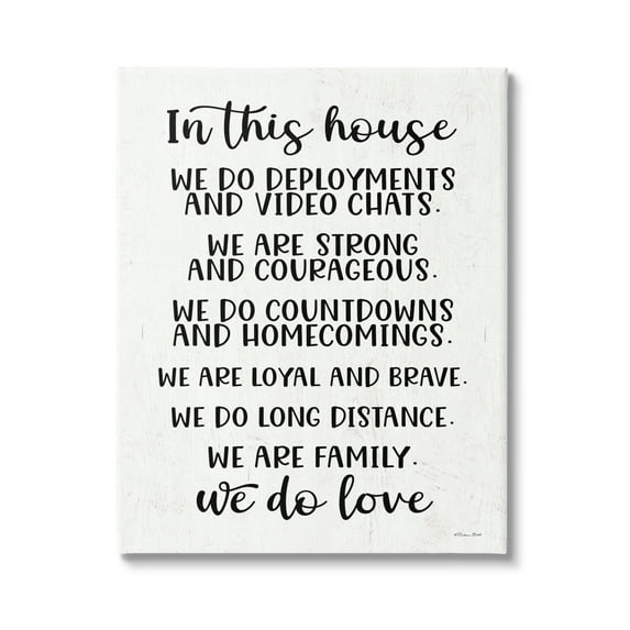 Stupell Industries In This House We Do Love Long Distance Family Sign,36 x 48, Design by Sn Ball
