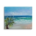thumbnail image 1 of Stupell Industries Incoming Waves Summer Beach Palm Tree Blue Painting, 30 x 24, Design by Lauren Jane, 1 of 4