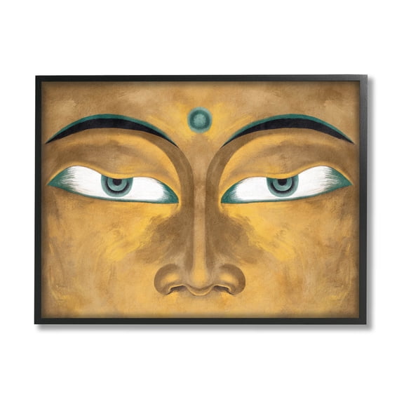 Stupell Industries Indian Bindi Close Up Portrait Graphic Art Black Framed Art Print Wall Art, Design by Lil' Rue