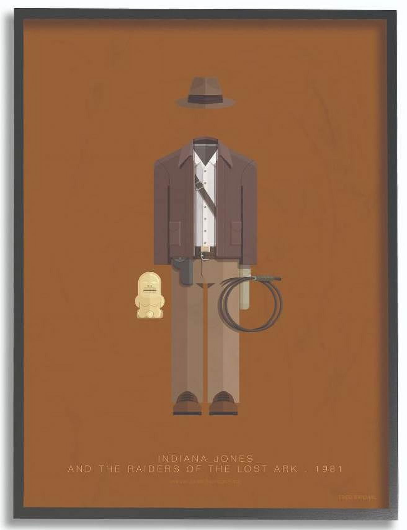Stupell Industries Indiana Jones Famous People Characters Fashion Design Framed Wall Art by Fred Birchal