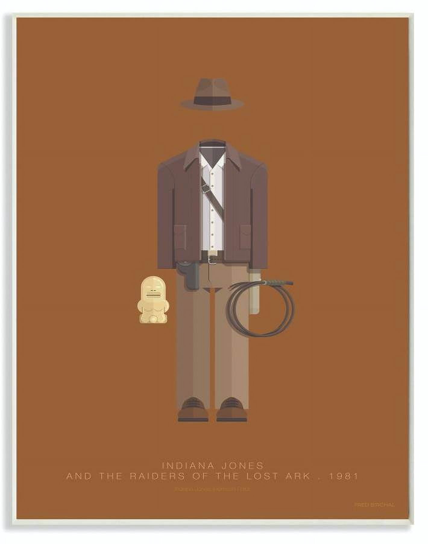 Stupell Industries Indiana Jones Famous People Characters Fashion Design Wall Plaque by Fred Birchal
