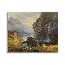 Stupell Industries Indians Spear Fishing Classic Albert Bierstadt Painting Painting Gallery Wrapped Canvas Print Wall Art, Design by one1000paintings