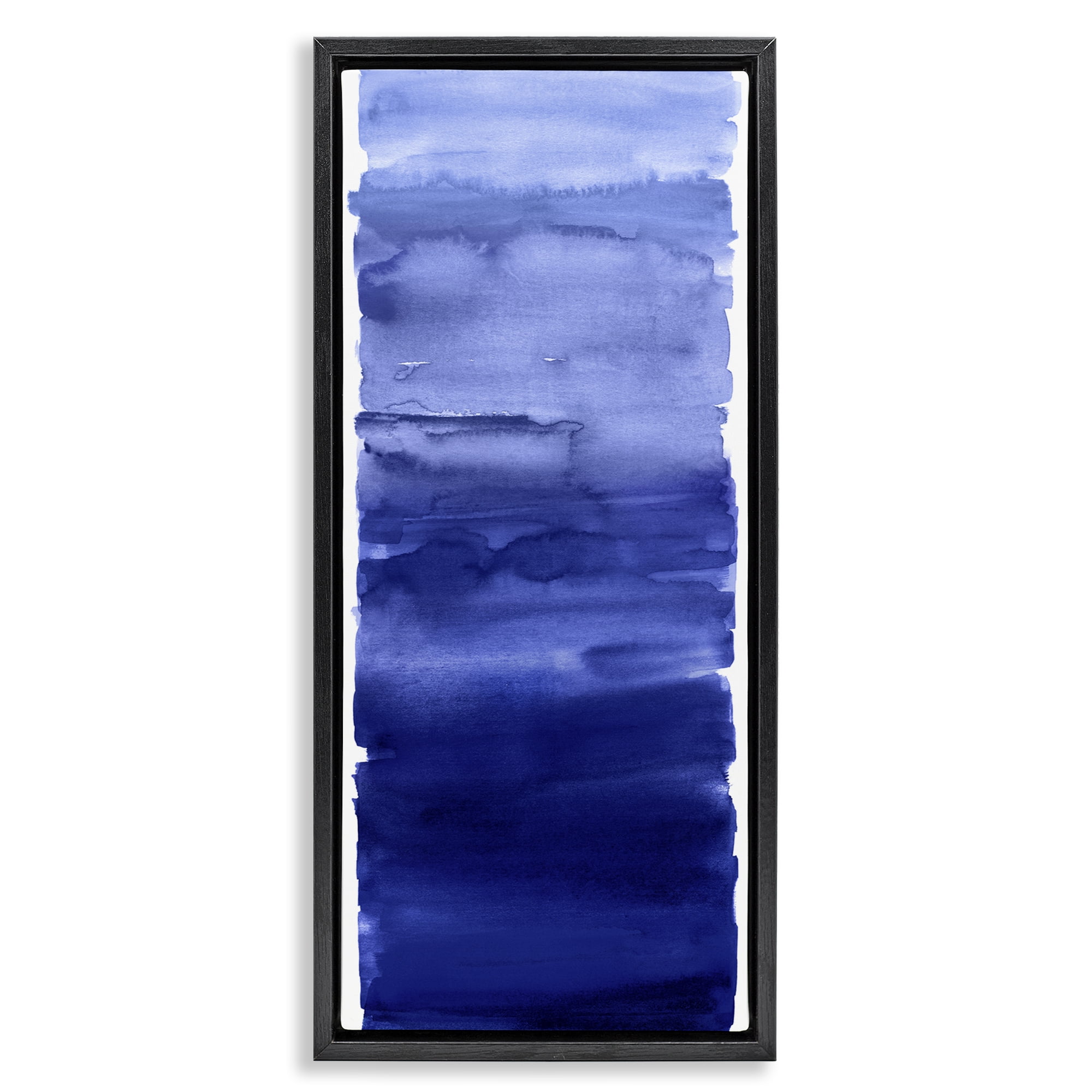 Stupell Industries Indigo Blend Gradient Black Framed Floater Canvas Wall Art, design by Allie Corbin