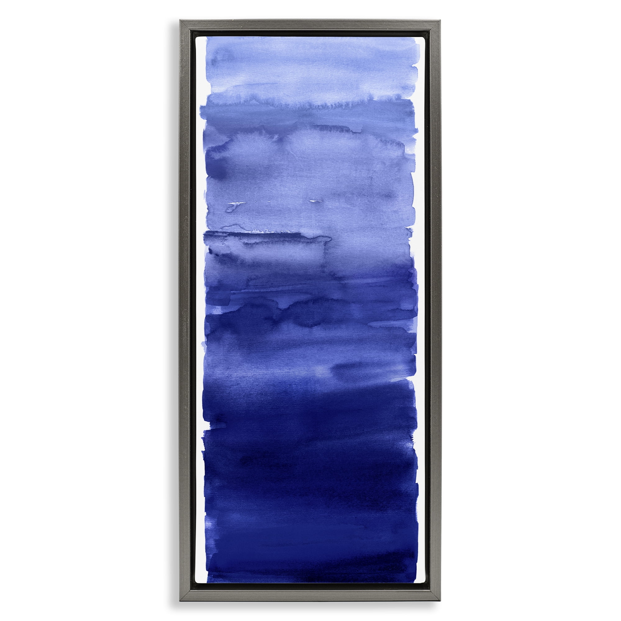 Stupell Industries Indigo Blend Gradient Gray Framed Floater Canvas Wall Art, design by Allie Corbin