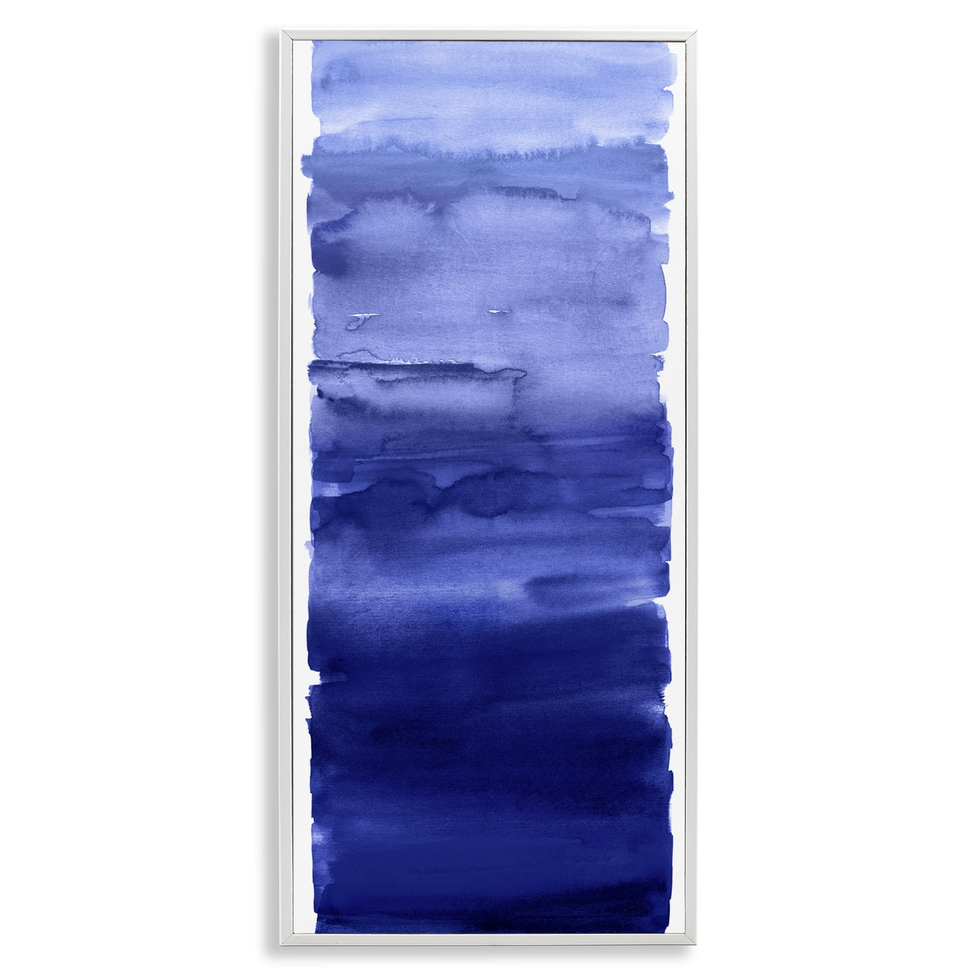 Stupell Industries Indigo Blend Gradient White Framed Giclee Art, design by Allie Corbin