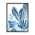 thumbnail image 1 of Stupell Industries Indigo Blue Potted Succulents Abstract Indoor Plant Watercolor, 24 x 30, Design by June Erica Vess, 1 of 5