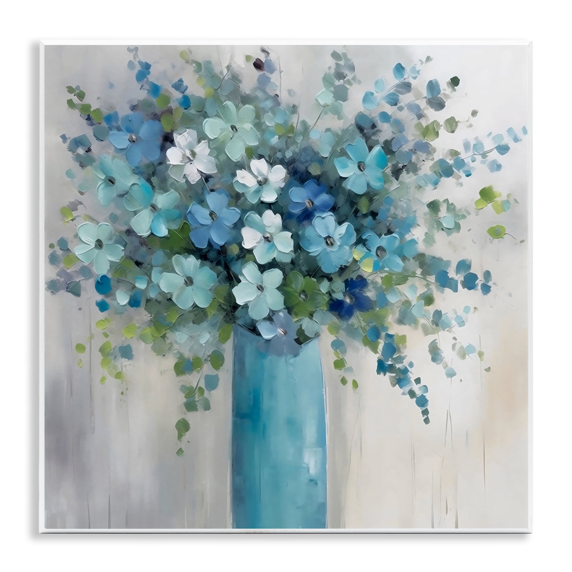 Stupell Industries Indigo Bouquet in Blue Vase Wall Plaque Art, design by Creative Studio