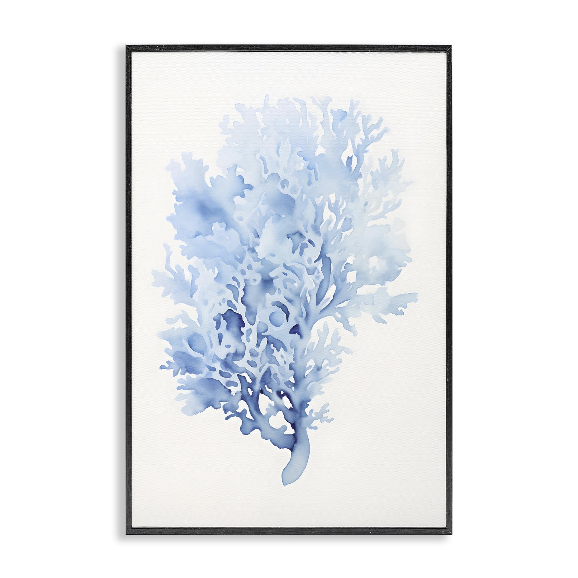 Stupell Industries Indigo Coral Impression Animals & Insects Painting Black Framed Art Print Wall Art, 16 x 24