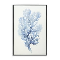 Stupell Industries Indigo Coral Shape Animals & Insects Painting Black Framed Art Print Wall Art, 12 x 18