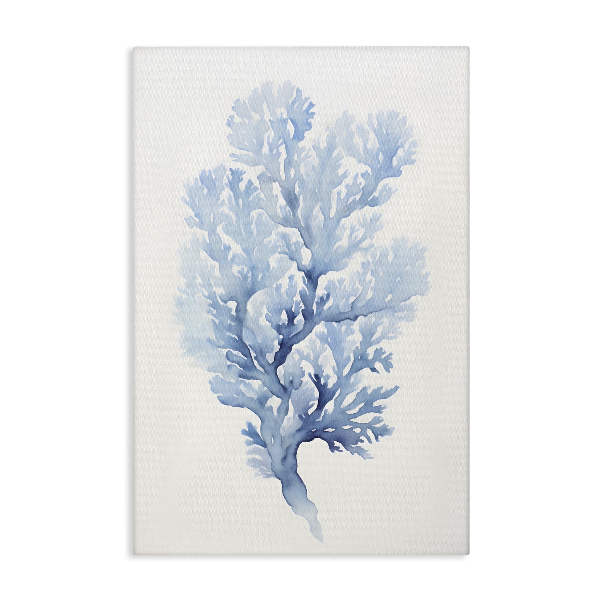 Stupell Industries Indigo Coral Shape Animals & Insects Painting Gallery Wrapped Canvas Art Print Wall Art, 20 x 30