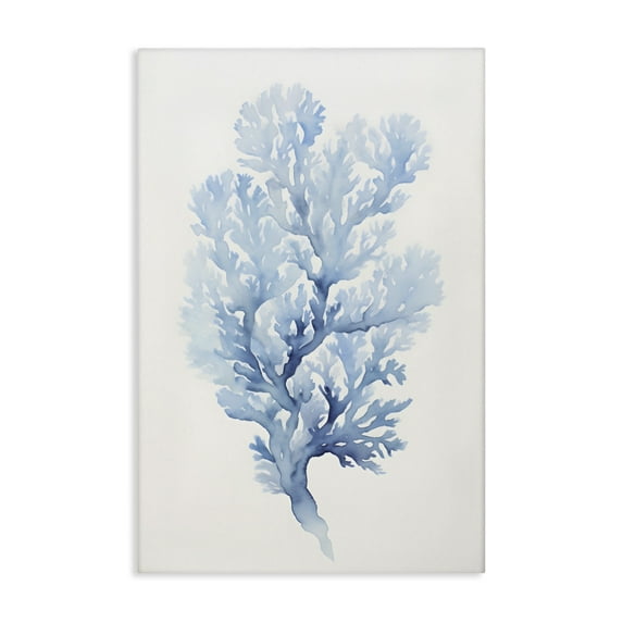 Stupell Industries Indigo Coral Shape Animals & Insects Painting Gallery Wrapped Canvas Art Print Wall Art, 30 x 45