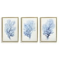 thumbnail image 1 of Stupell Industries Indigo Coral Watercolors Nautical & Beach Painting Gold Floater Framed Canvas Art Print Wall Art, 21 x 31, Set of 3, 1 of 10
