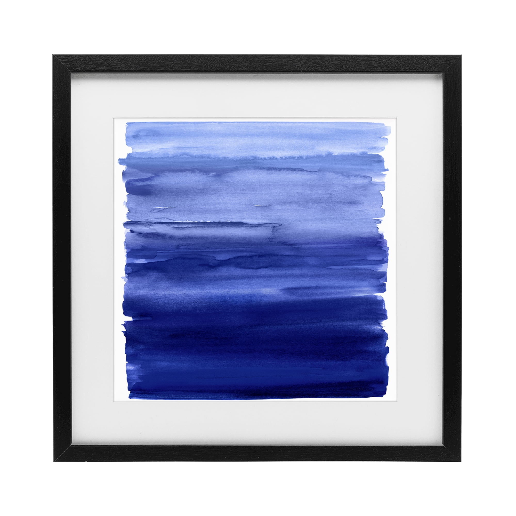 Stupell Industries Indigo Ombre Gradient Black Framed Print Under Glass, design by Allie Corbin