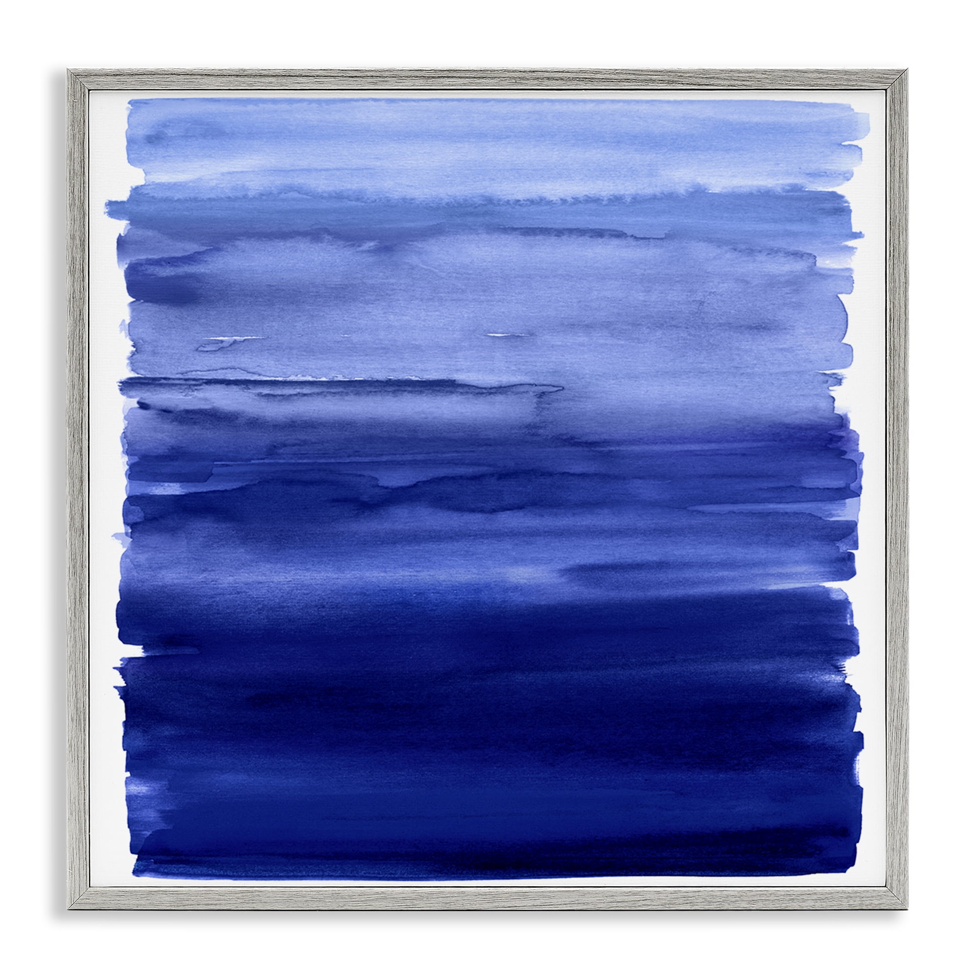 Stupell Industries Indigo Ombre Gradient Gray Framed Giclee Art, design by Allie Corbin