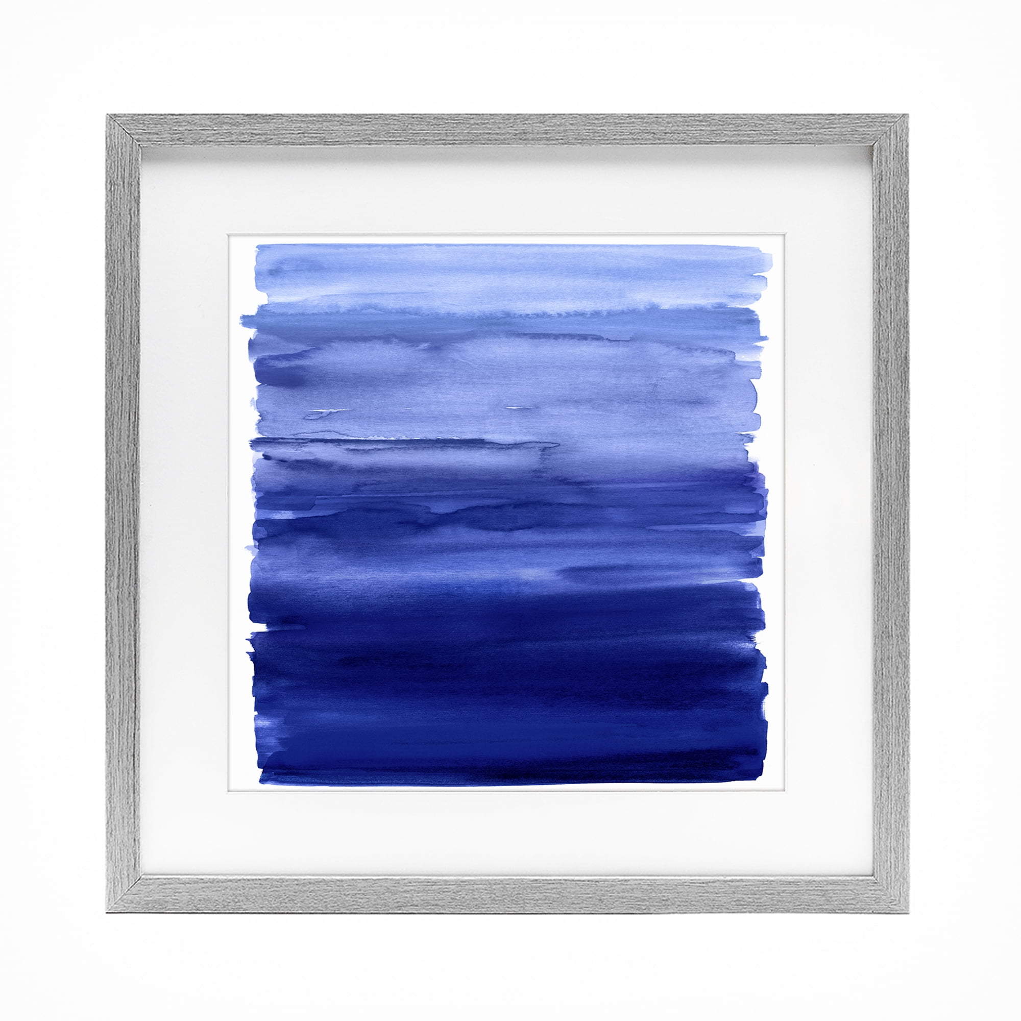 Stupell Industries Indigo Ombre Gradient Gray Framed Print Under Glass, design by Allie Corbin