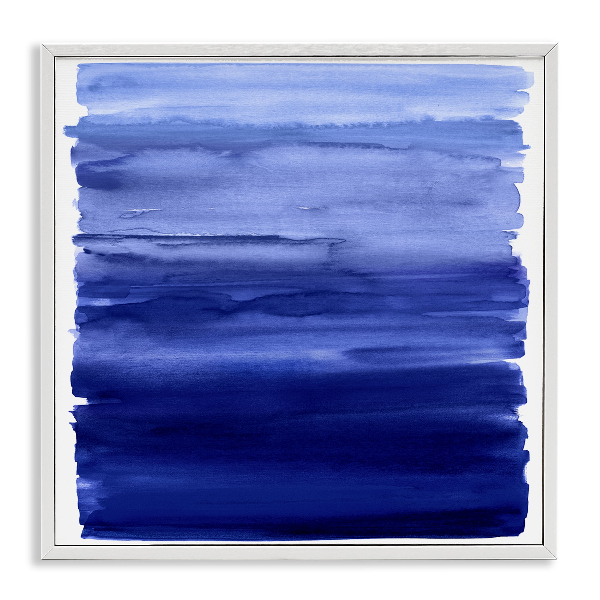 Stupell Industries Indigo Ombre Gradient White Framed Giclee Art, design by Allie Corbin