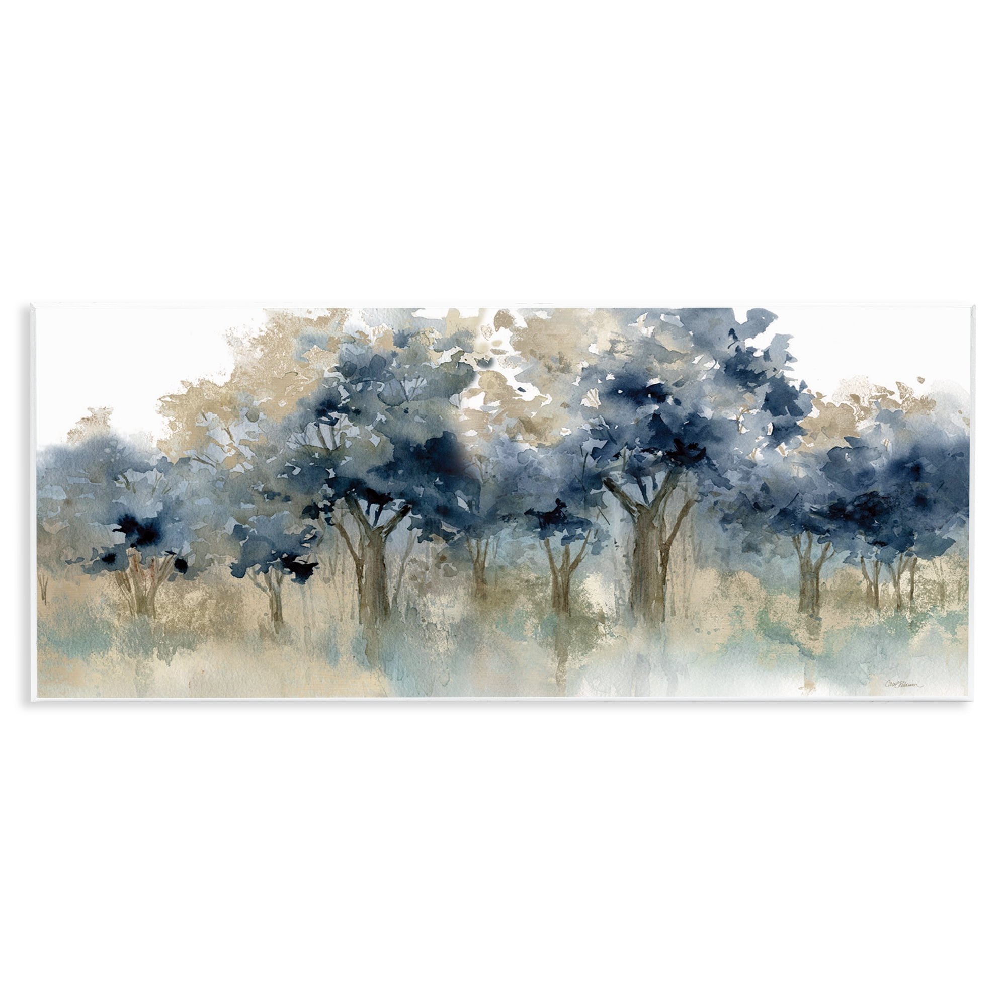 Stupell Industries Indigo Woodland Watercolor Study Wall Plaque Art, design by Carol Robinson