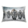 thumbnail image 1 of Stupell Industries Indomitable Bison in Snow Decorative Printed Throw Pillow Design by Mark Kelso., 1 of 6
